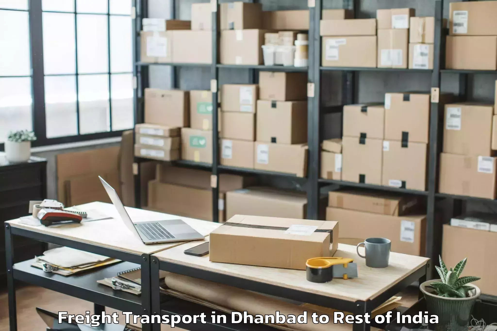 Easy Dhanbad to Alampur P Freight Transport Booking